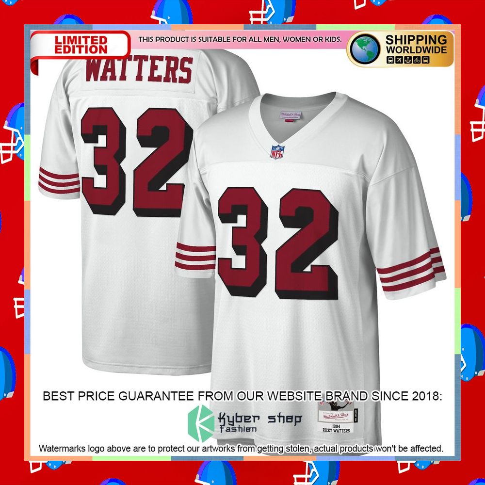 Ricky Watters San Francisco 49ers Mitchell & Ness Legacy Replica Scarlet Football Jersey 10 Ricky Watters San Francisco 49ers Mitchell & Ness Legacy Replica Scarlet Football Jersey word1