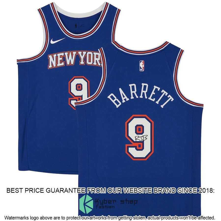 RJ Barrett New York Knicks Nike Blue 2019-20 Basketball Jersey