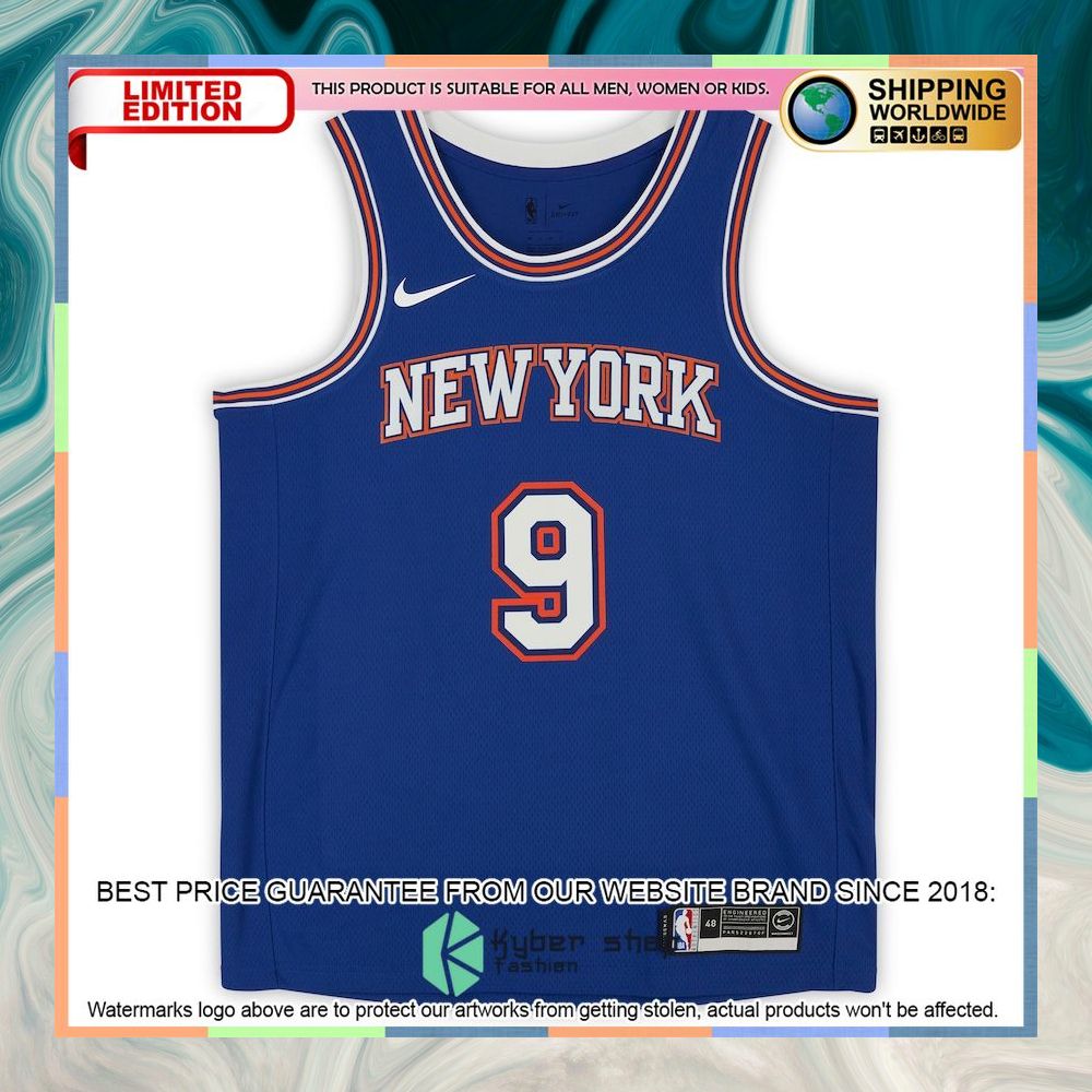 RJ Barrett New York Knicks Nike Blue 2019-20 Basketball Jersey 6 RJ Barrett New York Knicks Nike Blue 2019-20 Basketball Jersey word3