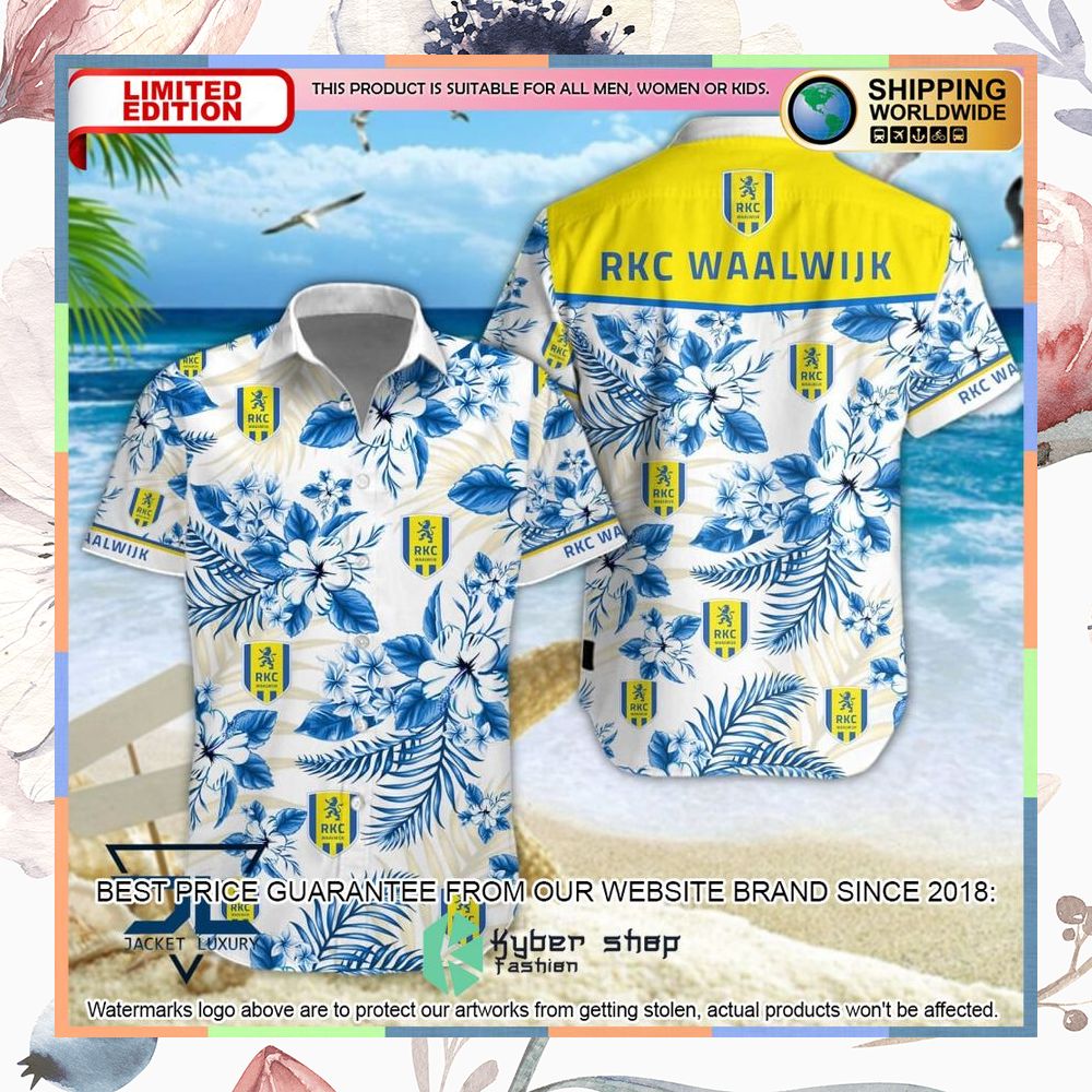 RKC Waalwijk Hibiscus Hawaiian Shirt, Shorts 3 RKC Waalwijk Hibiscus Hawaiian Shirt, Shorts word1