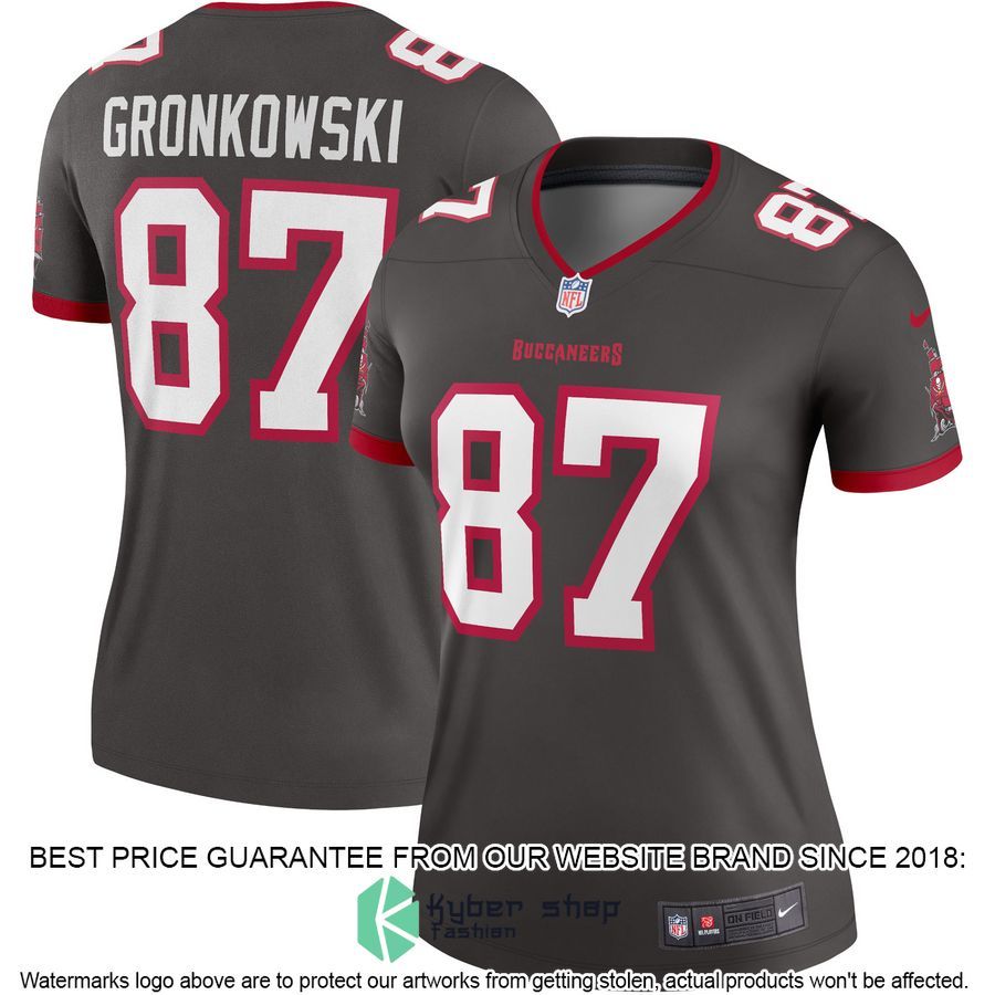Rob Gronkowski Tampa Bay Buccaneers Women's Alternate Legend Pewter Football Jersey