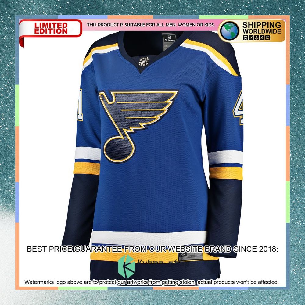 Robert Bortuzzo St. Louis Blues Women's Blue Hockey Jersey 6 Robert Bortuzzo St. Louis Blues Women's Blue Hockey Jersey word1