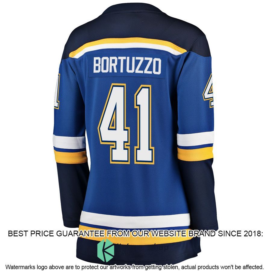 Robert Bortuzzo St. Louis Blues Women's Blue Hockey Jersey 3 Robert Bortuzzo St. Louis Blues Women's Blue Hockey Jersey word1