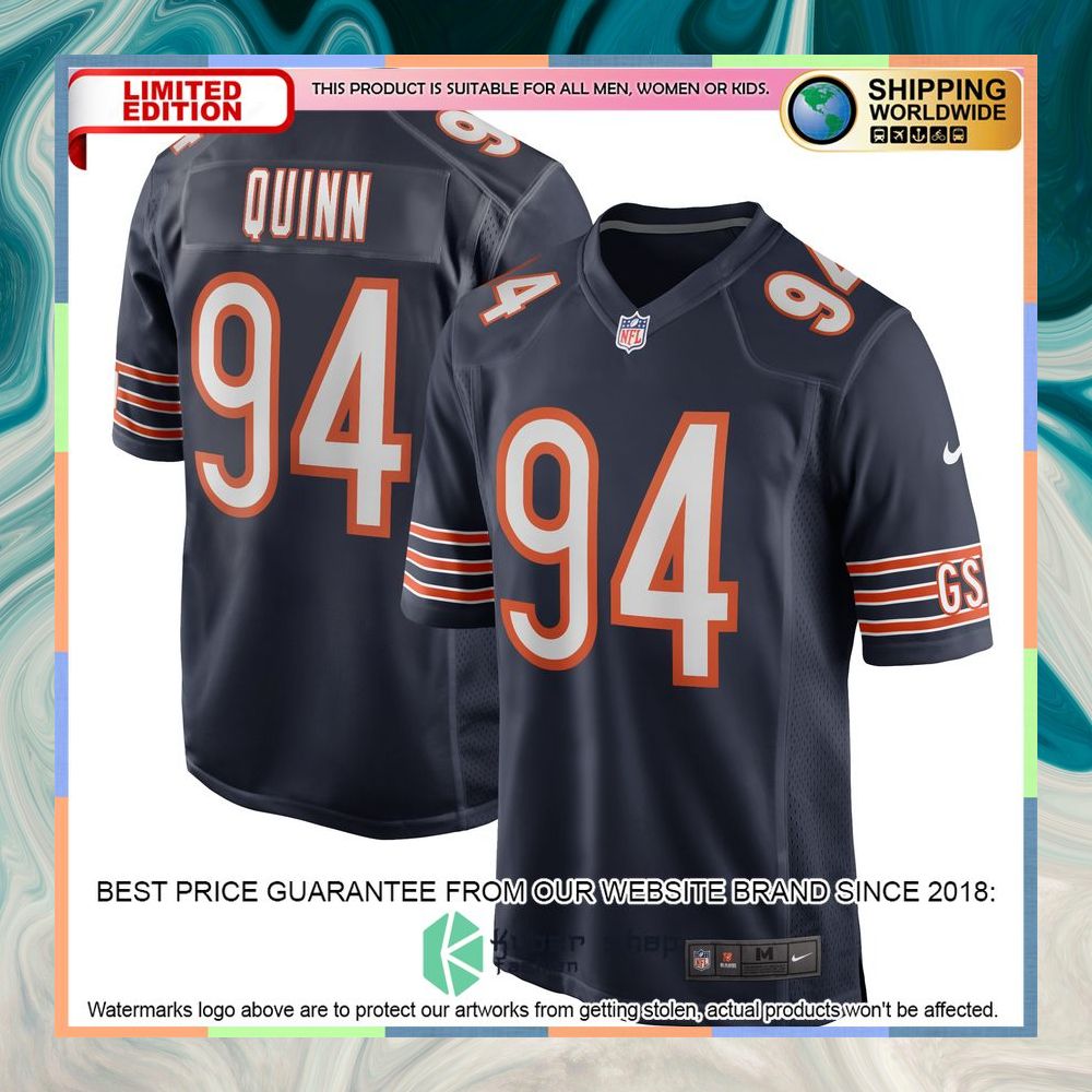 Robert Quinn Chicago Bears Navy Football Jersey 8 Robert Quinn Chicago Bears Navy Football Jersey word2