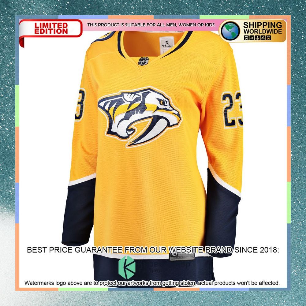 Rocco Grimaldi Nashville Predators Women's Gold Hockey Jersey 6 Rocco Grimaldi Nashville Predators Women's Gold Hockey Jersey word1