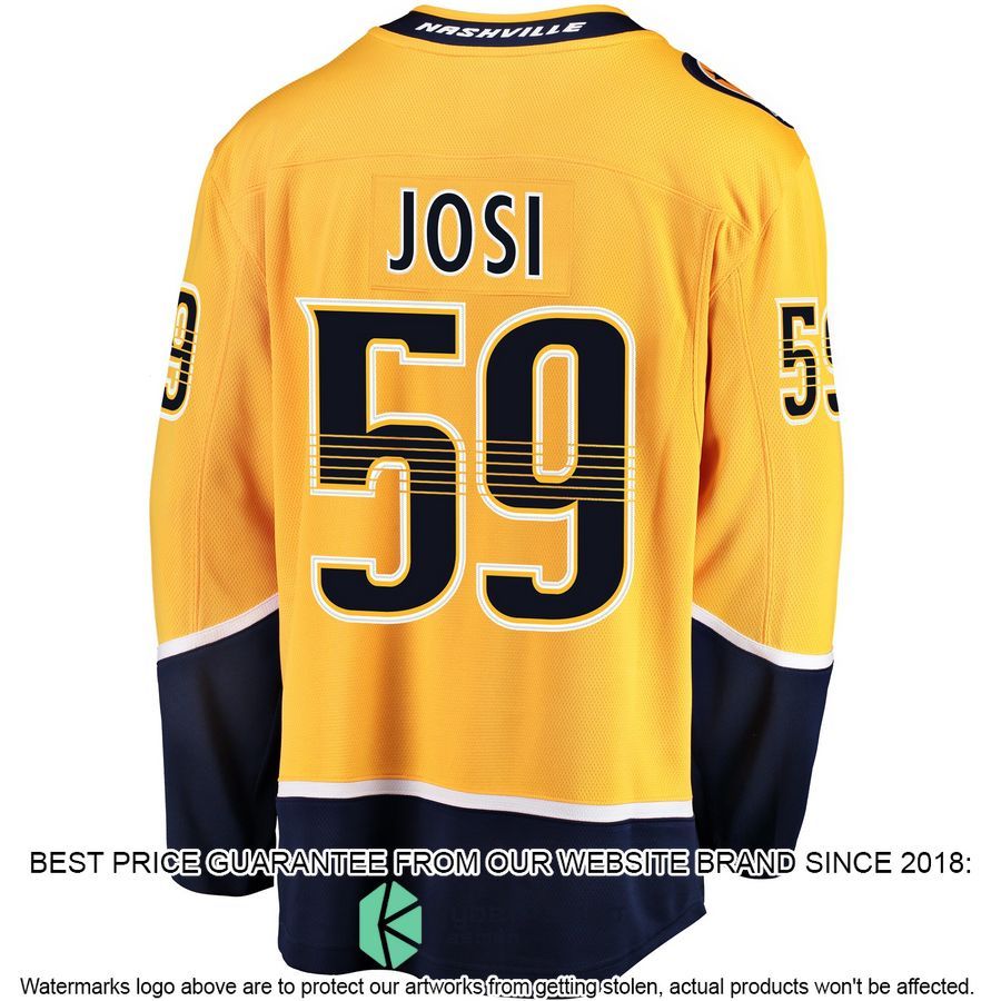 Roman Josi Nashville Predators Breakaway Gold Hockey Jersey 3 Roman Josi Nashville Predators Breakaway Gold Hockey Jersey word1