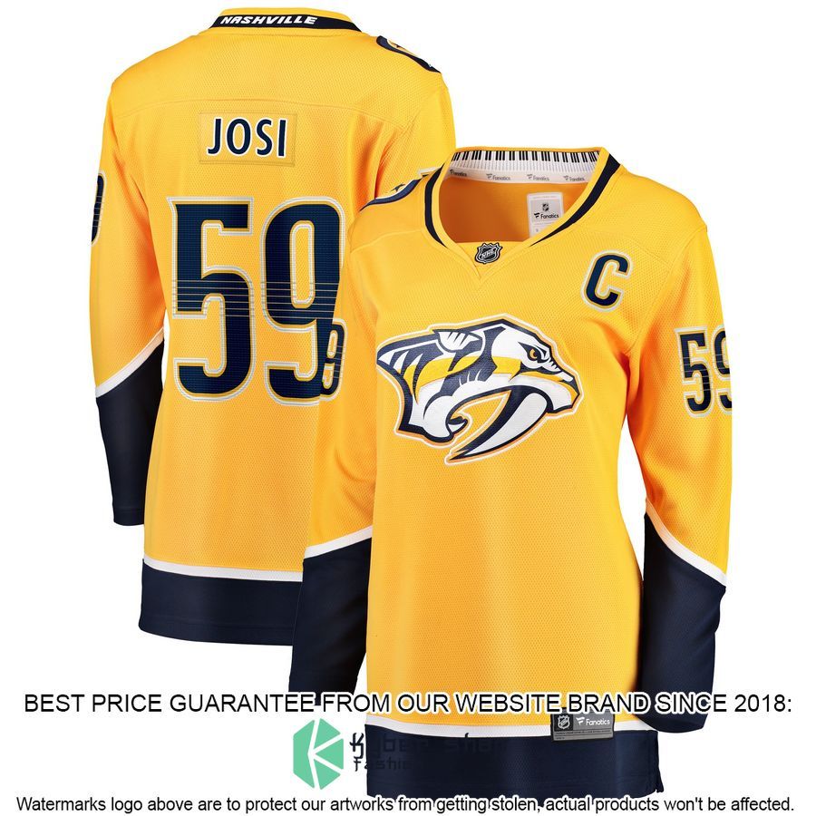 Roman Josi Nashville Predators Women's Premier Gold Hockey Jersey