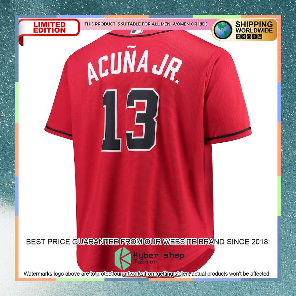 Ronald Acuna Jr Atlanta Braves Big And Tall Player Red Baseball Jersey 6 Ronald Acuna Jr Atlanta Braves Big And Tall Player Red Baseball Jersey word2