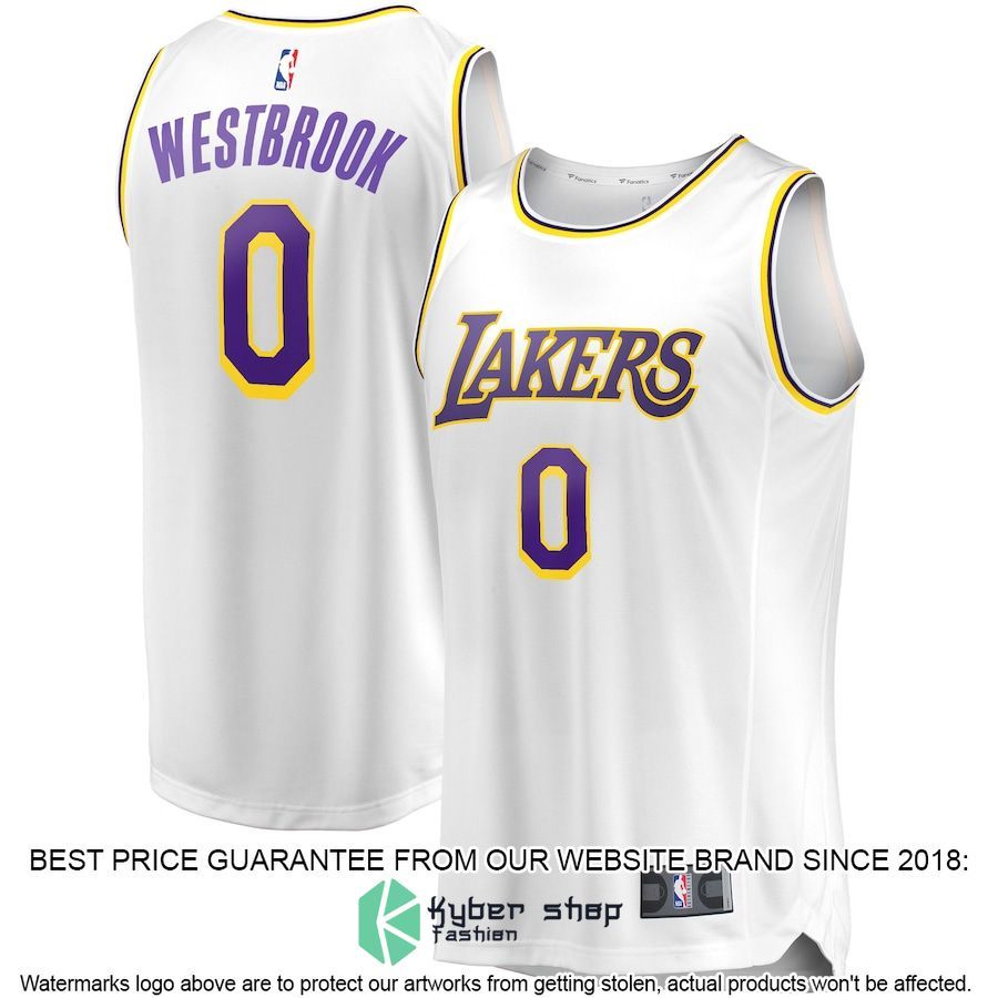 Russell Westbrook Los Angeles Lakers 2020-21 Player White Basketball Jersey