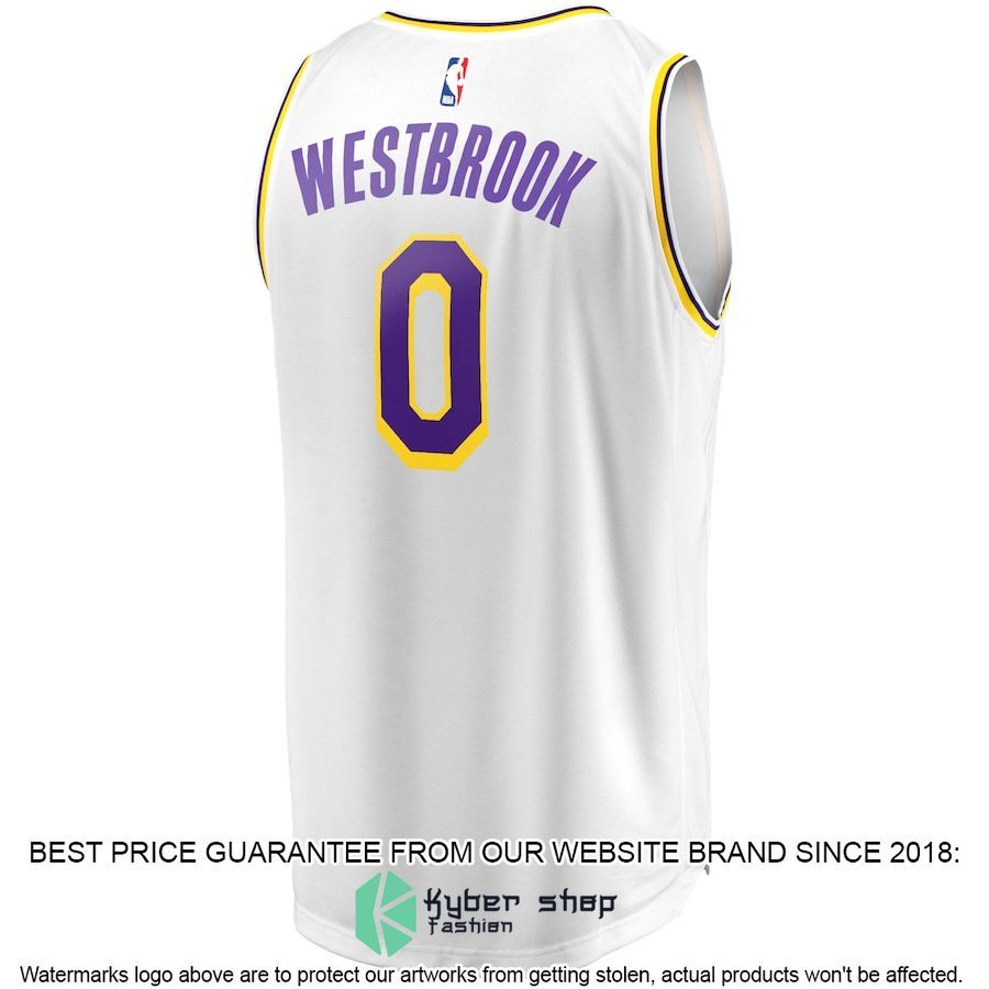 Russell Westbrook Los Angeles Lakers 2020-21 Player White Basketball Jersey 3 Russell Westbrook Los Angeles Lakers 2020-21 Player White Basketball Jersey word2