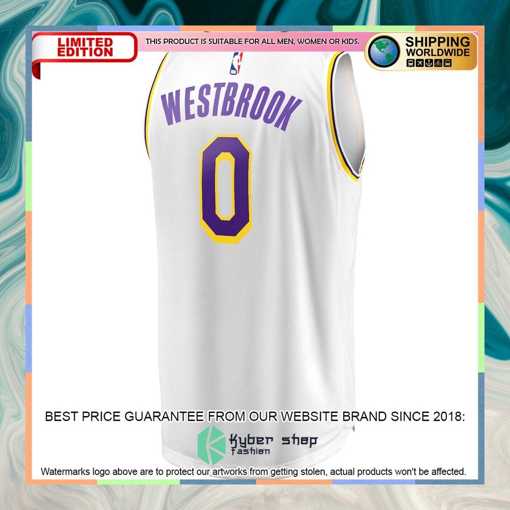 Russell Westbrook Los Angeles Lakers 2020-21 Player White Basketball Jersey 6 Russell Westbrook Los Angeles Lakers 2020-21 Player White Basketball Jersey word2