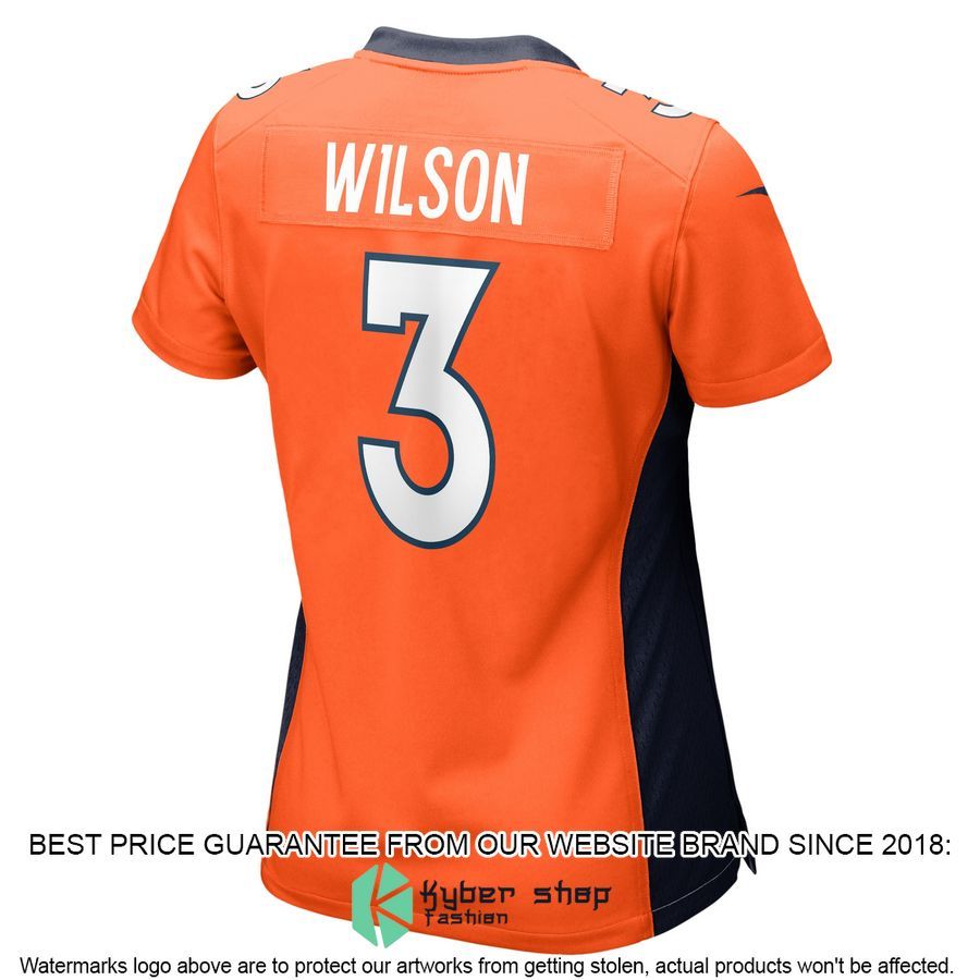 Russell Wilson Denver Broncos Women's Orange Football Jersey 3 Russell Wilson Denver Broncos Women's Orange Football Jersey word1
