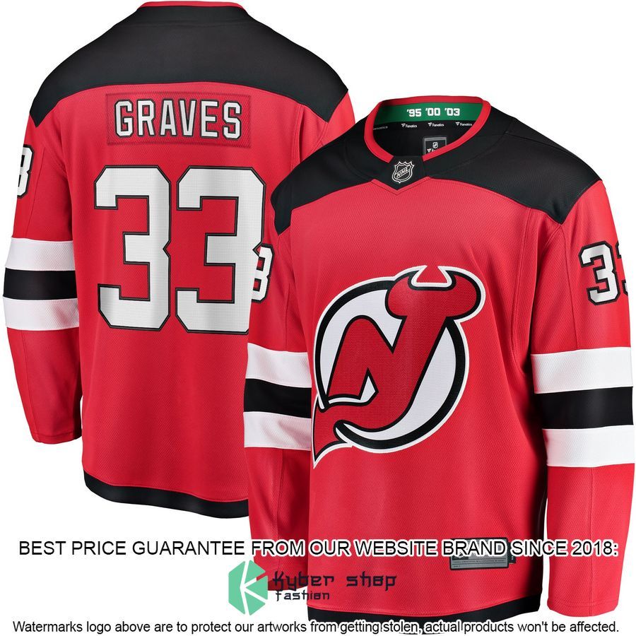 Ryan Graves New Jersey Devils Breakaway Red Hockey Jersey