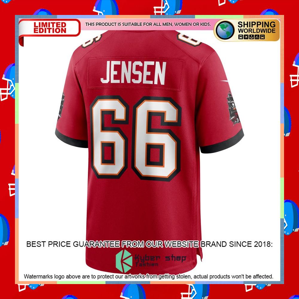 Ryan Jensen Tampa Bay Buccaneers Red Football Jersey 7 Ryan Jensen Tampa Bay Buccaneers Red Football Jersey word2