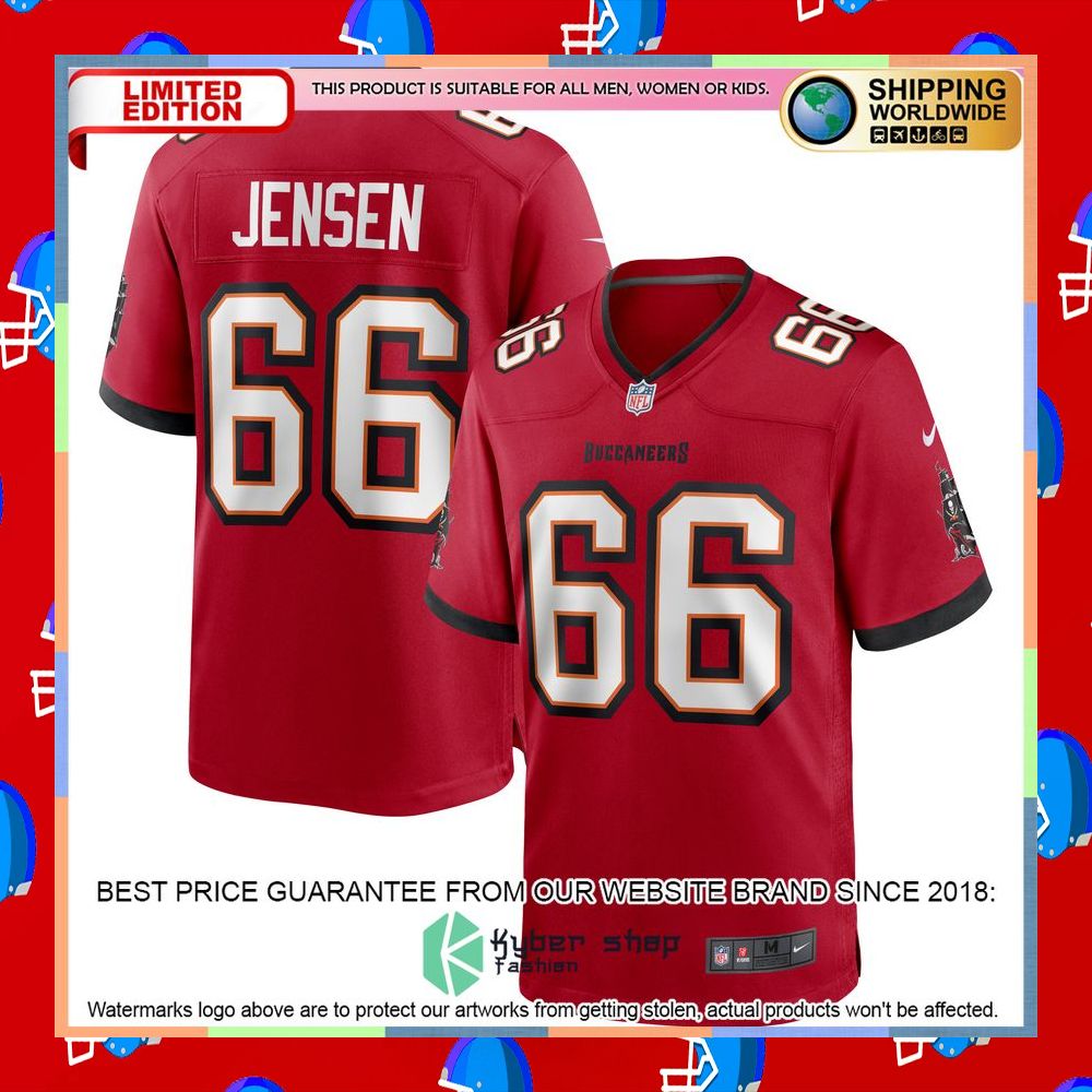 Ryan Jensen Tampa Bay Buccaneers Red Football Jersey 8 Ryan Jensen Tampa Bay Buccaneers Red Football Jersey word2