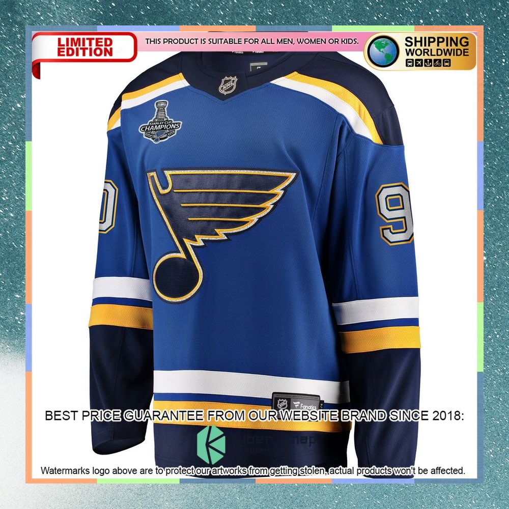 Ryan O'Reilly St. Louis Blues Banner Collection Blue Hockey Jersey 10 Ryan O'Reilly St. Louis Blues Banner Collection Blue Hockey Jersey word3