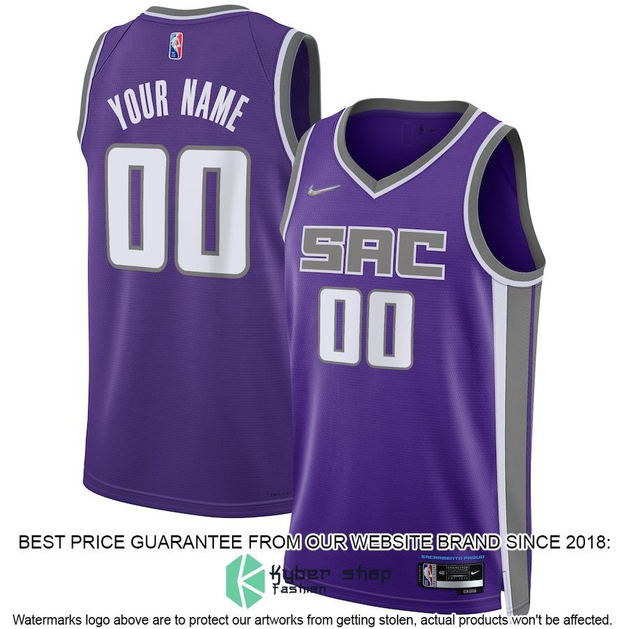 Sacramento Kings Nike 2021-22 Diamond Custom Purple Basketball Jersey