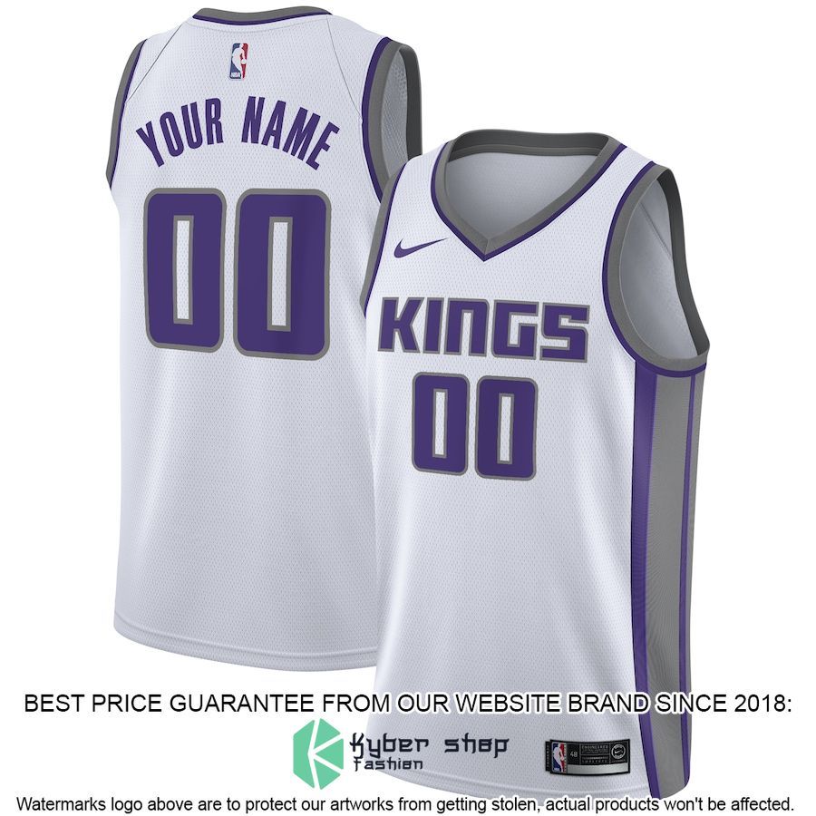 Sacramento Kings Nike Custom White Basketball Jersey