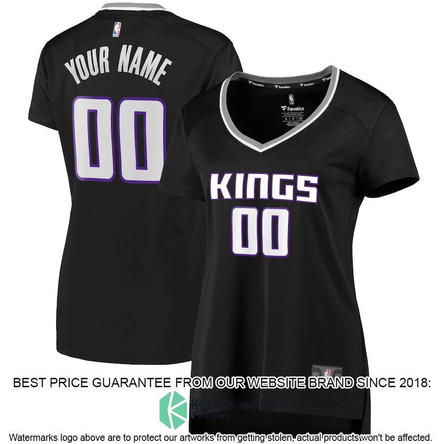 Sacramento Kings Women's Custom Black Basketball Jersey