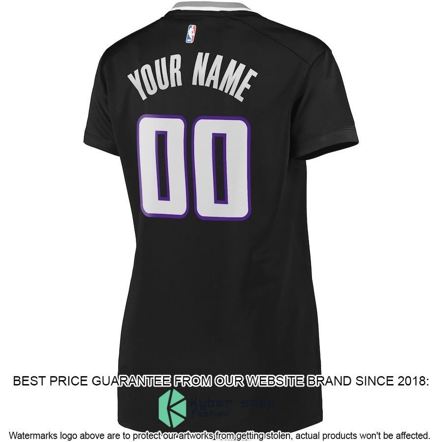 Sacramento Kings Women's Custom Black Basketball Jersey 3 Sacramento Kings Women's Custom Black Basketball Jersey word1