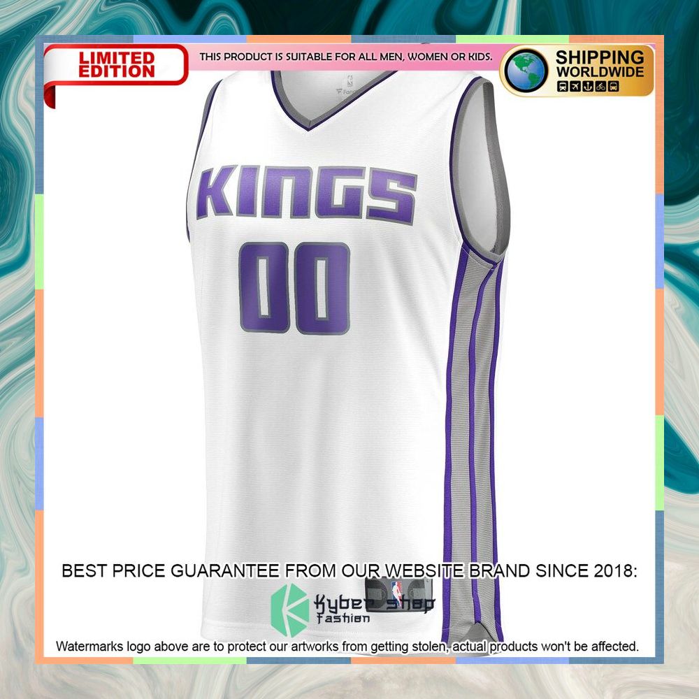 Sacramento Kings Youth Custom White Basketball Jersey 5 Sacramento Kings Youth Custom White Basketball Jersey word2