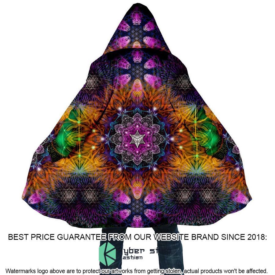 Sacred Fractals Hooded Cloak