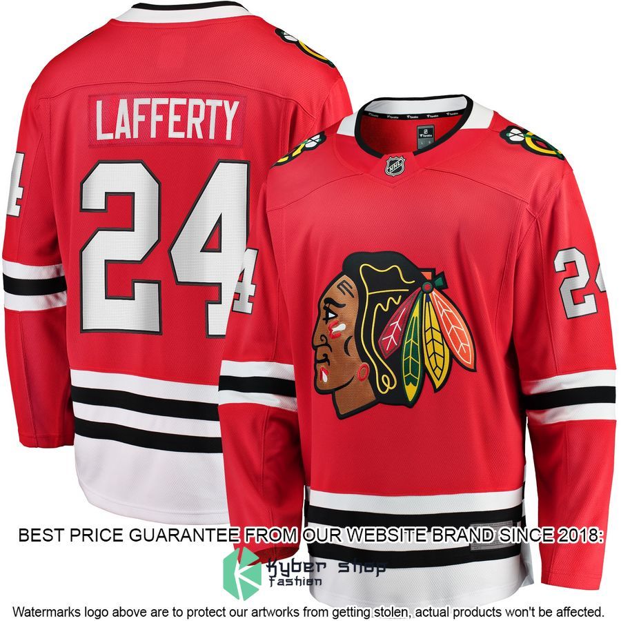 Sam Lafferty Chicago Blackhawks Home Red Hockey Jersey