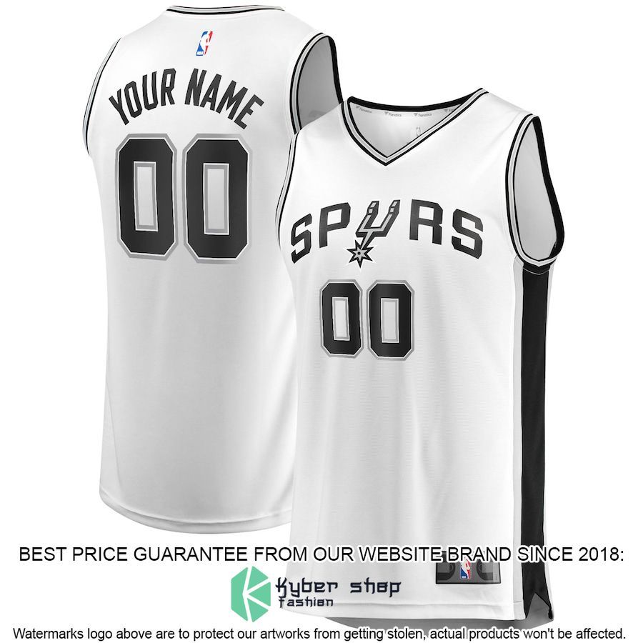 San Antonio Spurs Custom White Basketball Jersey