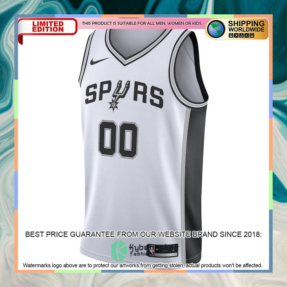 San Antonio Spurs Nike 2020-21 Custom White Basketball Jersey 5 San Antonio Spurs Nike 2020-21 Custom White Basketball Jersey word1