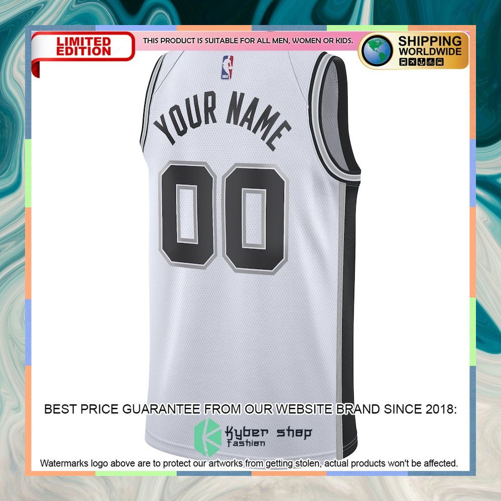 San Antonio Spurs Nike 2020-21 Custom White Basketball Jersey 6 San Antonio Spurs Nike 2020-21 Custom White Basketball Jersey word1