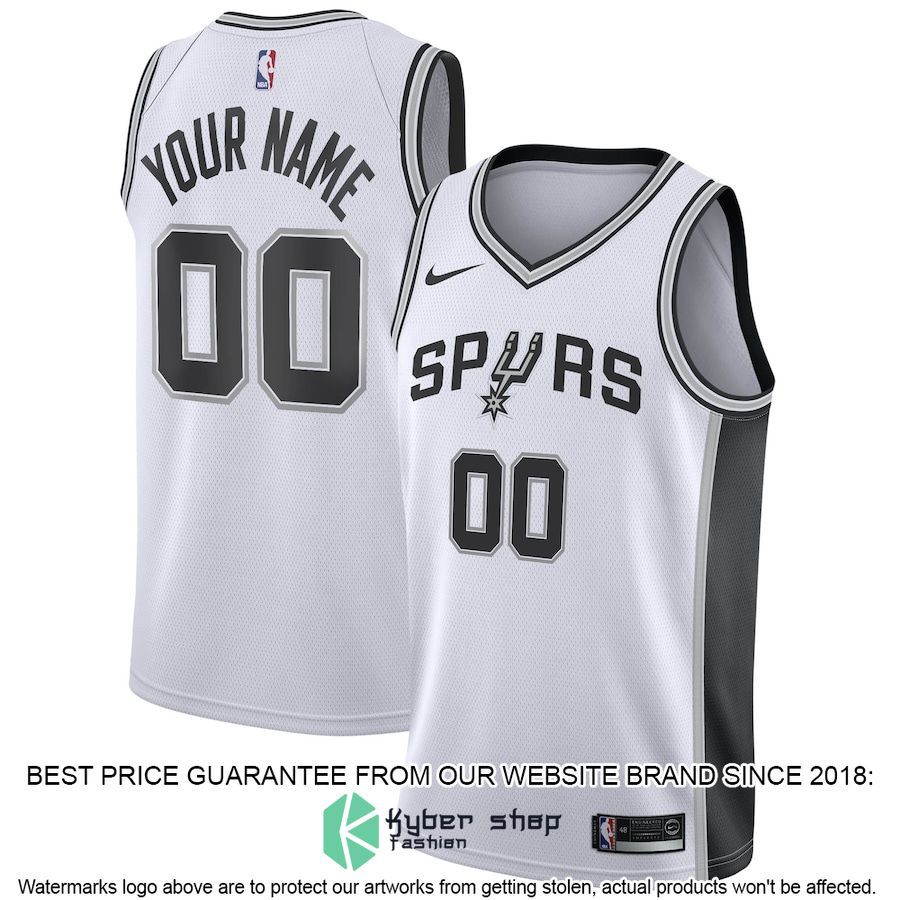 San Antonio Spurs Nike Custom White Basketball Jersey word1