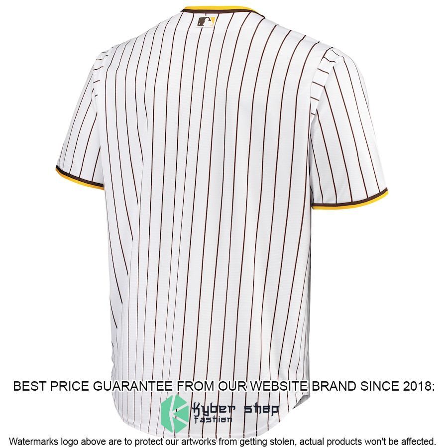 San Diego Padres Big And Tall Home Team White-Brown Baseball Jersey 3 San Diego Padres Big And Tall Home Team White-Brown Baseball Jersey word1