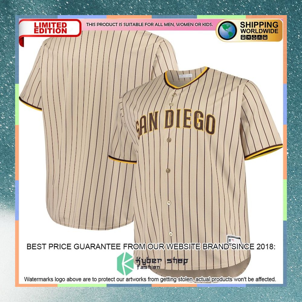San Diego Padres Big And Tall Road Team Brown Baseball Jersey 4 San Diego Padres Big And Tall Road Team Brown Baseball Jersey word1