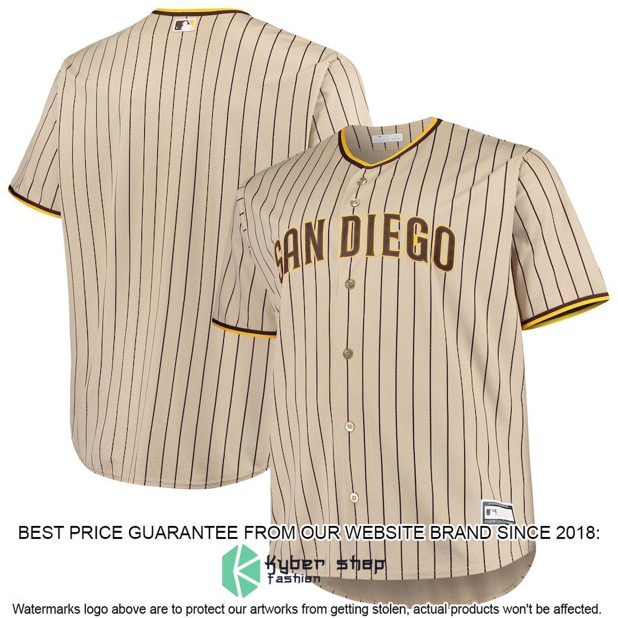 San Diego Padres Big And Tall Road Team Brown Baseball Jersey