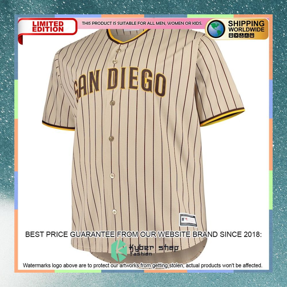 San Diego Padres Big And Tall Road Team Brown Baseball Jersey 5 San Diego Padres Big And Tall Road Team Brown Baseball Jersey word1
