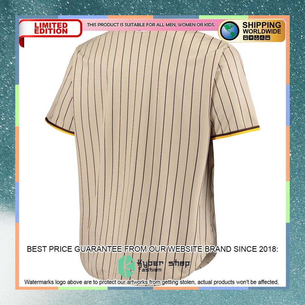 San Diego Padres Big And Tall Road Team Brown Baseball Jersey 6 San Diego Padres Big And Tall Road Team Brown Baseball Jersey word1