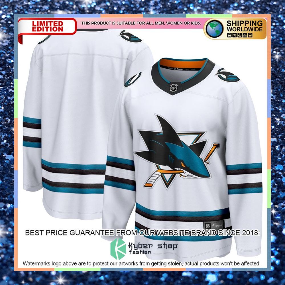 San Jose Sharks Away Premier White Hockey Jersey 5 San Jose Sharks Away Premier White Hockey Jersey word1