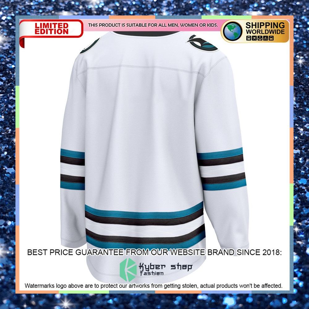 San Jose Sharks Away Premier White Hockey Jersey 7 San Jose Sharks Away Premier White Hockey Jersey word1