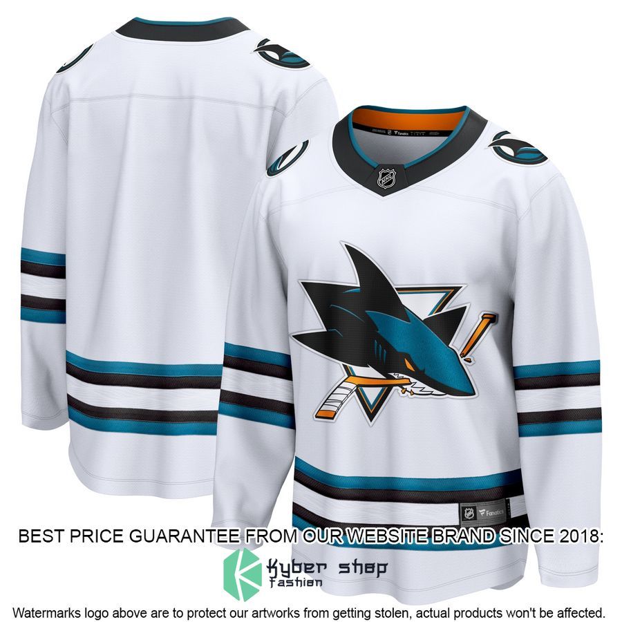 San Jose Sharks Away Premier White Hockey Jersey 4 San Jose Sharks Away Premier White Hockey Jersey word1
