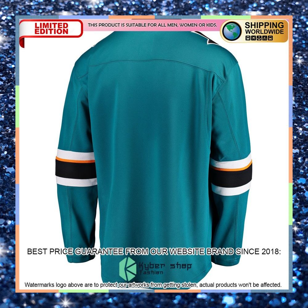 San Jose Sharks Breakaway Home Teal Hockey Jersey 8 San Jose Sharks Breakaway Home Teal Hockey Jersey word3