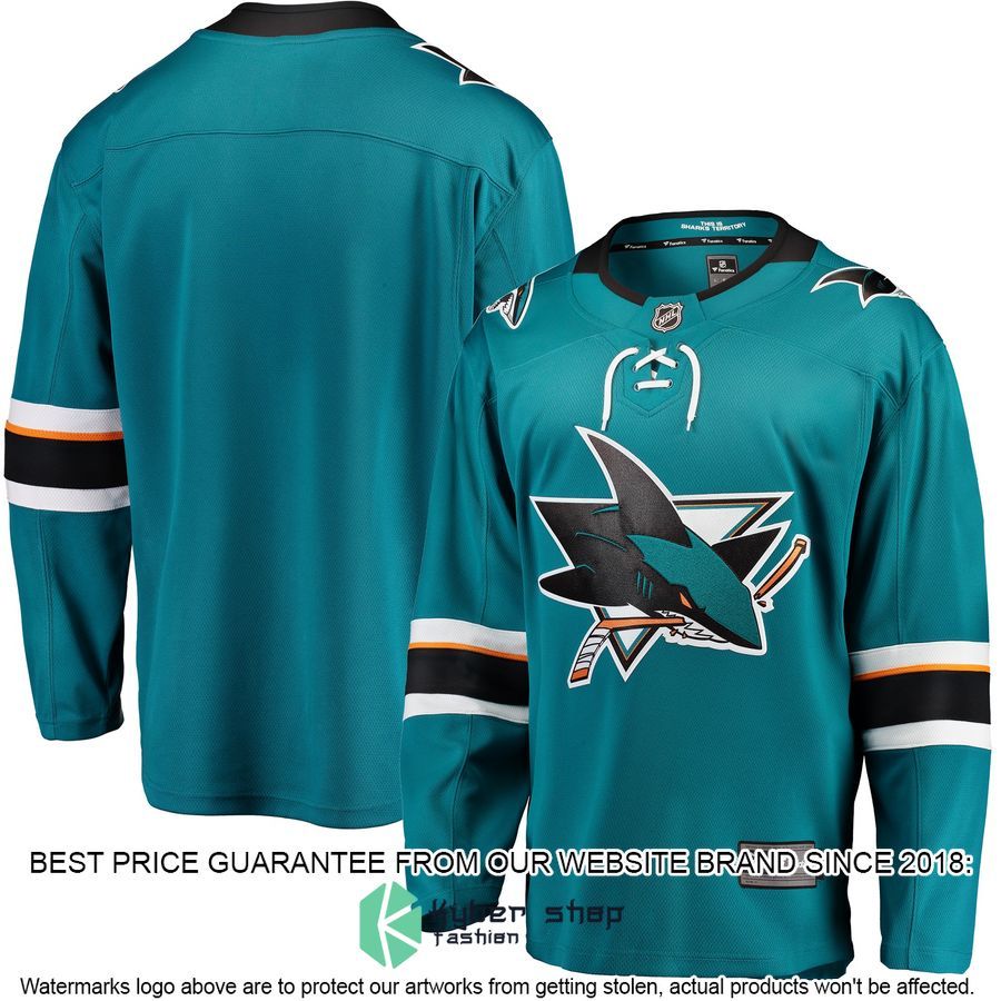 San Jose Sharks Breakaway Home Teal Hockey Jersey 4 San Jose Sharks Breakaway Home Teal Hockey Jersey word3