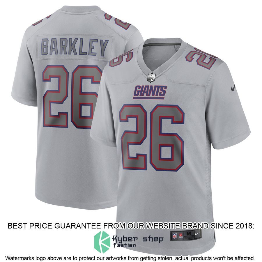 Saquon Barkley New York Giants Atmosphere Fashion Gray Football Jersey