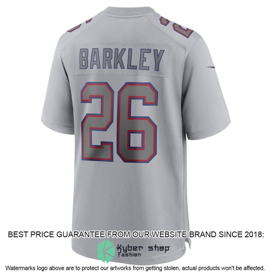 Saquon Barkley New York Giants Atmosphere Fashion Gray Football Jersey 3 Saquon Barkley New York Giants Atmosphere Fashion Gray Football Jersey word3