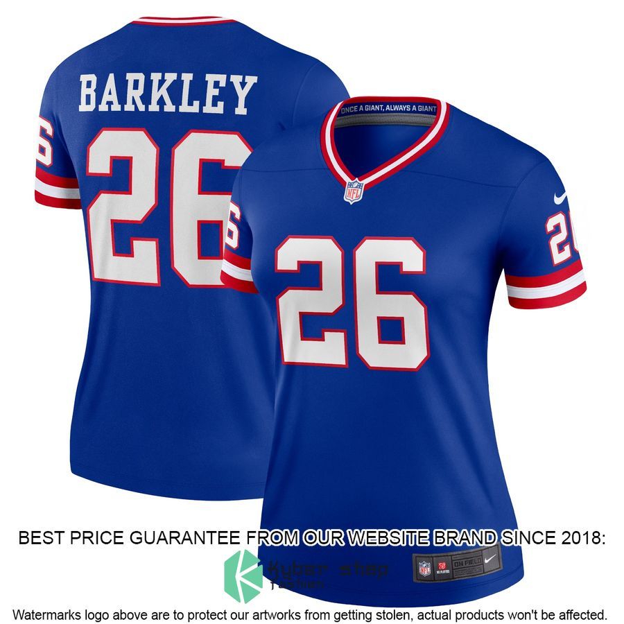 Saquon Barkley New York Giants Women's Classic Legend Royal Football Jersey