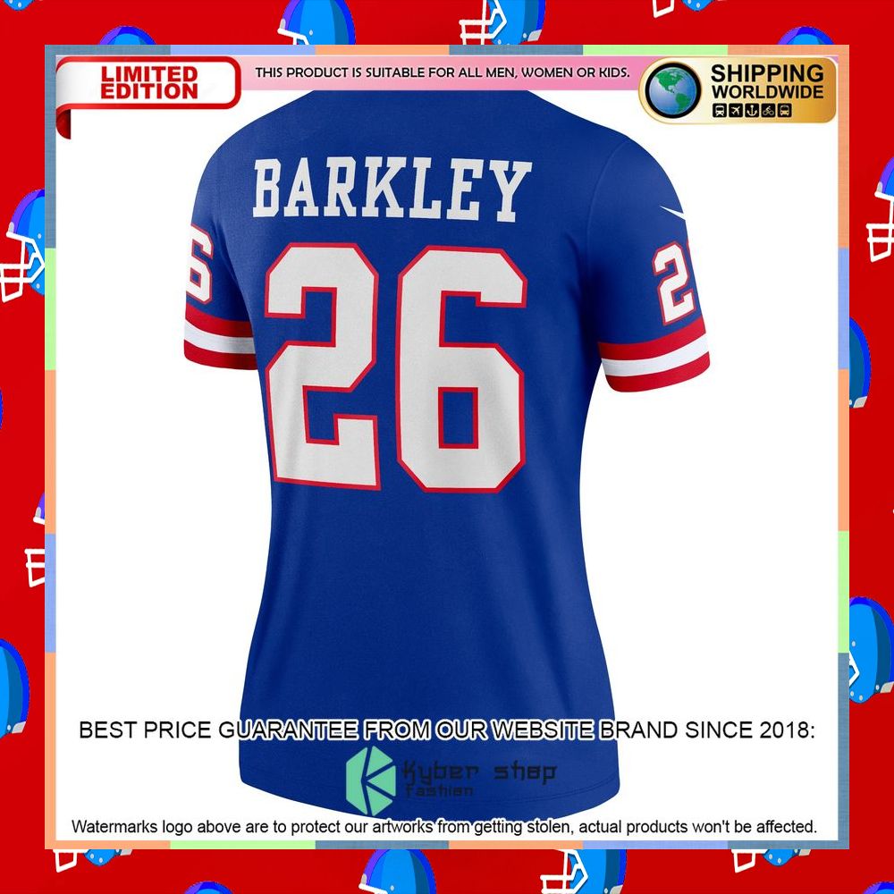 Saquon Barkley New York Giants Women's Classic Legend Royal Football Jersey 7 Saquon Barkley New York Giants Women's Classic Legend Royal Football Jersey word1