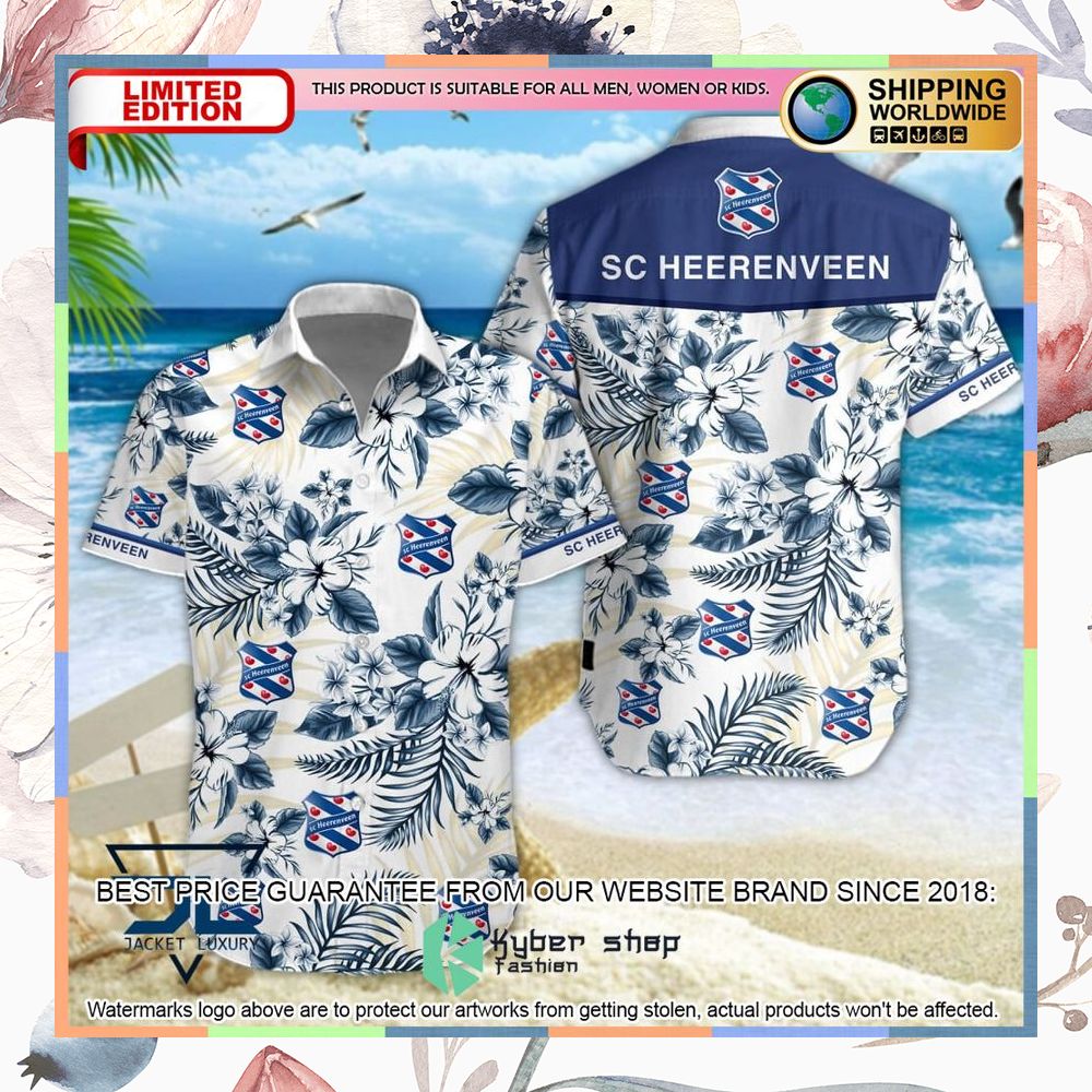 SC Heerenveen Hibiscus Hawaiian Shirt, Shorts 3 SC Heerenveen Hibiscus Hawaiian Shirt, Shorts word2