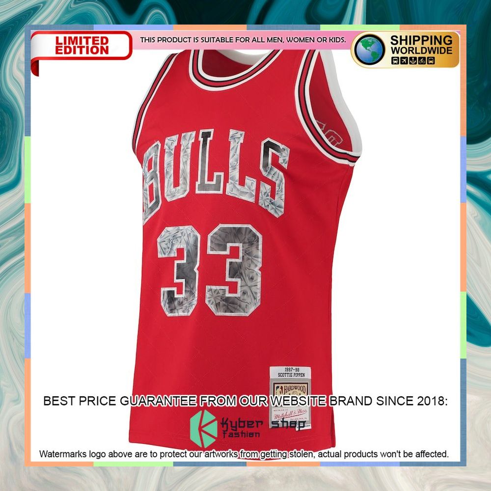 Scottie Pippen Chicago Bulls Mitchell & Ness 1996-97 Hardwood Classics NBA 75th Anniversary Diamond Red Basketball Jersey 5 Scottie Pippen Chicago Bulls Mitchell & Ness 1996-97 Hardwood Classics NBA 75th Anniversary Diamond Red Basketball Jersey word1