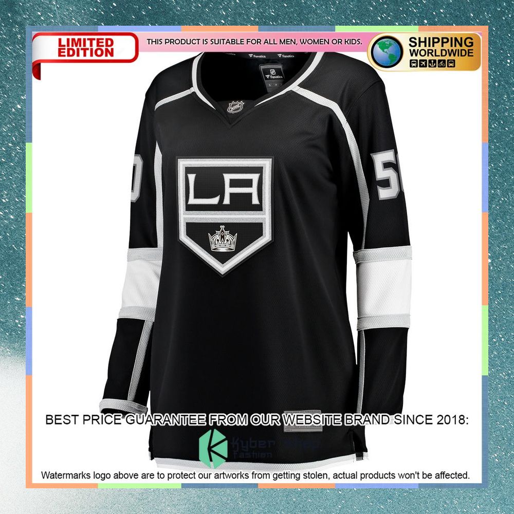 Sean Durzi Los Angeles Kings Women's Black Hockey Jersey 6 Sean Durzi Los Angeles Kings Women's Black Hockey Jersey word1