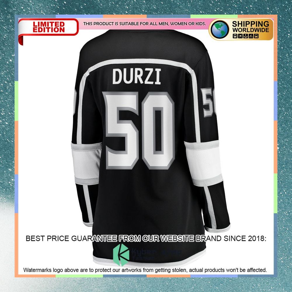 Sean Durzi Los Angeles Kings Women's Black Hockey Jersey 7 Sean Durzi Los Angeles Kings Women's Black Hockey Jersey word1