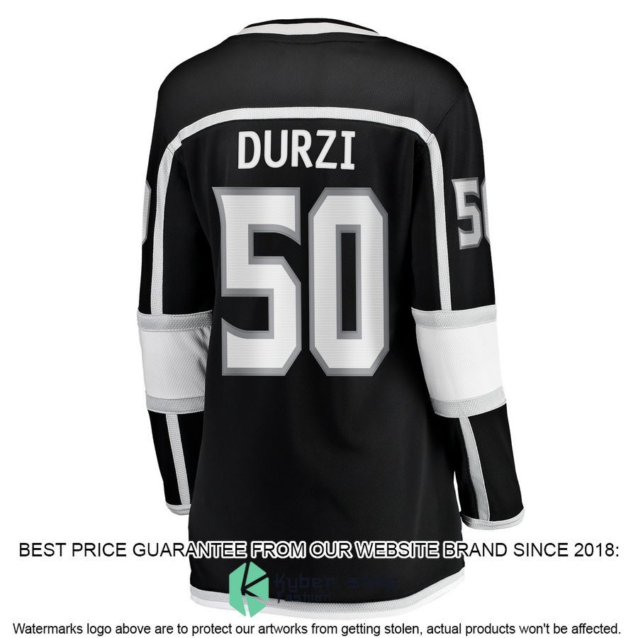 Sean Durzi Los Angeles Kings Women's Black Hockey Jersey 3 Sean Durzi Los Angeles Kings Women's Black Hockey Jersey word1